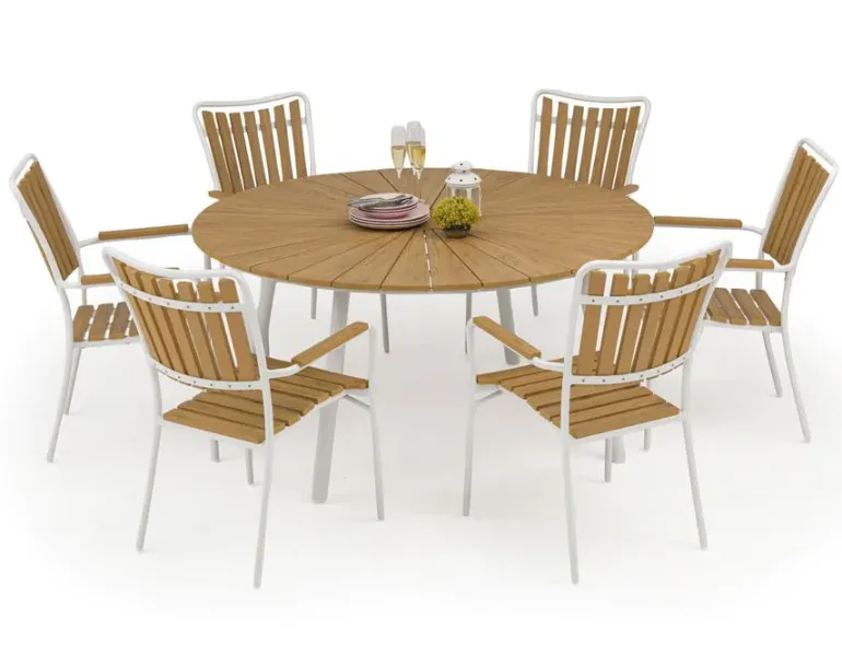 DaneLine Adam Havebord - Nonwood - Ø150 cm - Hvid