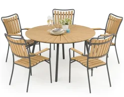 DaneLine Adam Havebord - Nonwood - Ø130 cm - Grå