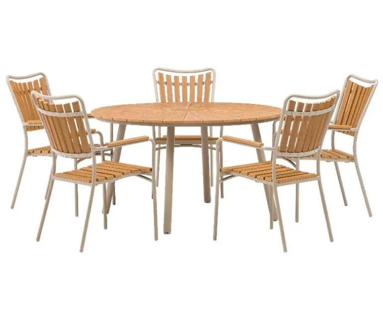 DaneLine Adam Havebord - Nonwood - Ø130 cm - Latte