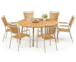 DaneLine Adam Havebord - Nonwood - Ø150 cm - Latte