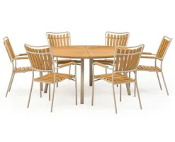 DaneLine Adam Havebord - Nonwood - Ø150 cm - Latte