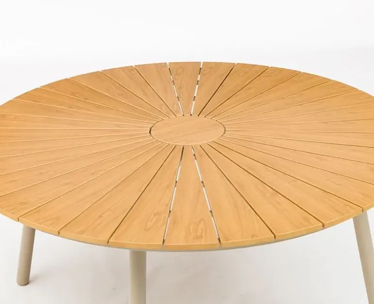 DaneLine Adam Havebord - Nonwood - Ø150 cm - Latte