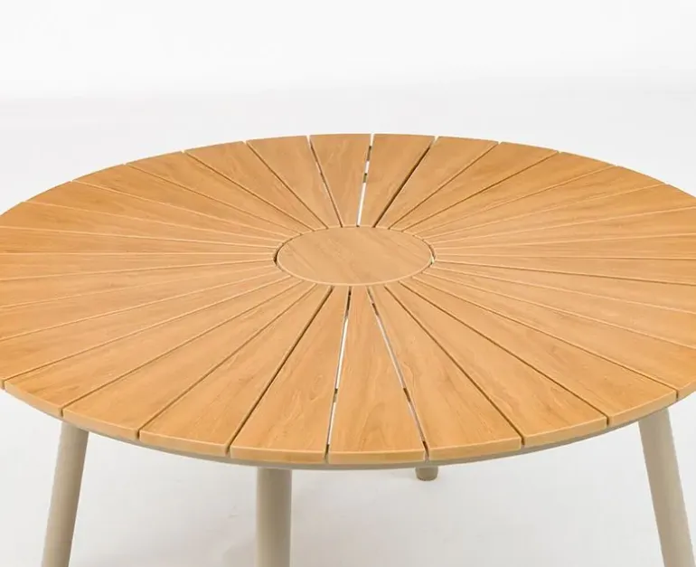 DaneLine Adam Nonwood Havemøbelsæt Ø130 cm - Latte