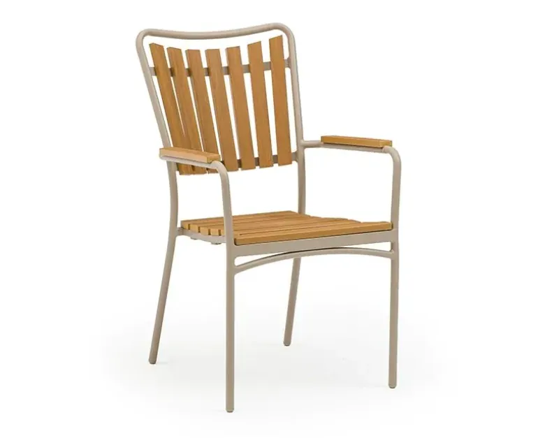 DaneLine Adam Nonwood Havemøbelsæt Ø110 cm - Latte