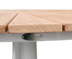 DaneLine Eva Havebord Ø130 cm - Kerneteak / Hvid