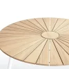 DaneLine Eva Havebord Ø110 cm - Kerneteak / Hvid