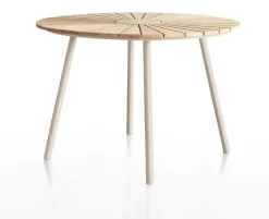DaneLine Eva Havebord Ø110 cm - Kerneteak / Latte