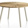 DaneLine Eva Havebord Ø130 cm - Kerneteak / Latte