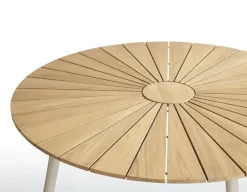 DaneLine Eva Havebord Ø130 cm - Kerneteak / Latte