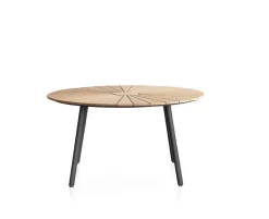 DaneLine Eva Havebord Ø110 cm - Kerneteak / Grå