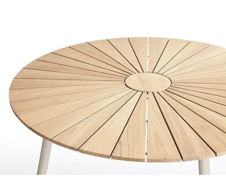 DaneLine Eva Havebord Ø150 cm - Kerneteak / Latte