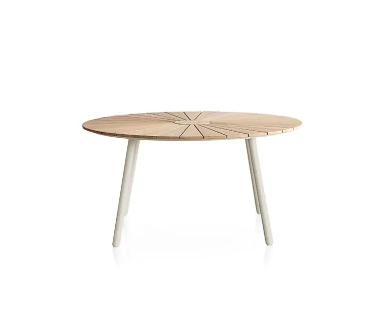 DaneLine Eva Havebord Ø150 cm - Kerneteak / Latte
