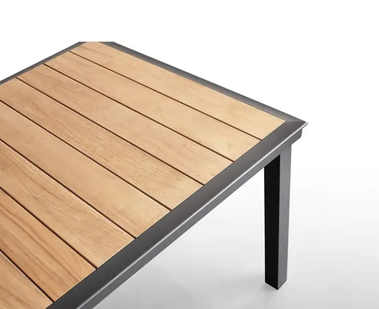 DaneLine Eva Havebord 102x219 cm - Kerneteak / Grå