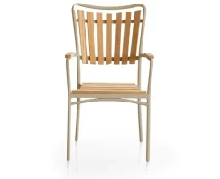 DaneLine Eva Havemøbelsæt m/4 stole - Ø110 cm - Kerneteak / Latte