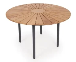 DaneLine Eva Havemøbelsæt Teak - Ø110 cm - Grå