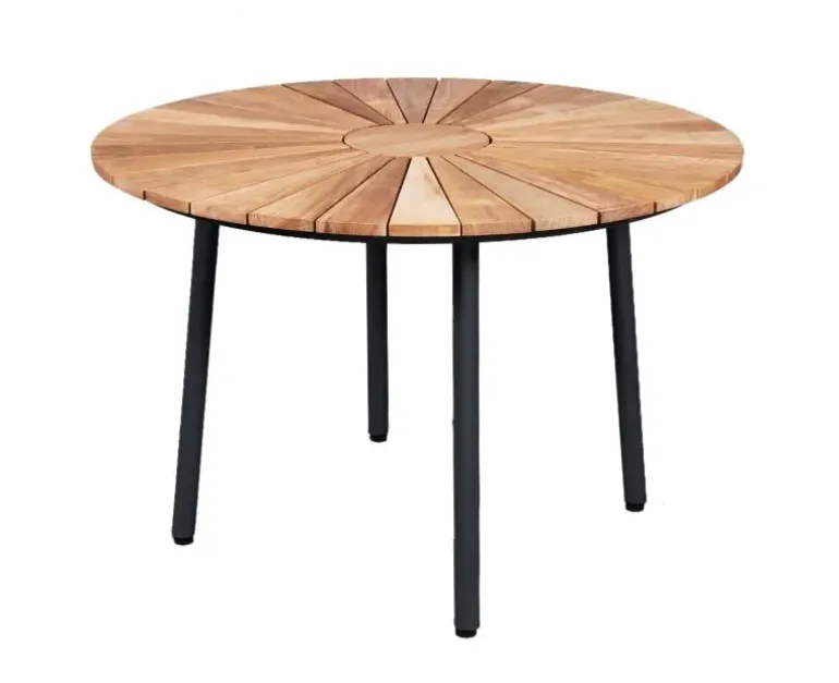 DaneLine Eva Havemøbelsæt Teak - Ø110 cm - Grå