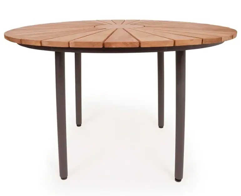 DaneLine Eva Havemøbelsæt Teak - Ø110 cm - Grå