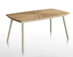 DaneLine Eva Ovalt Havemøbelsæt m/4 stole - Kerneteak / Latte