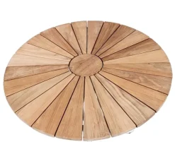 DaneLine Eva Teak Cafébord - Ø70 cm - Hvid
