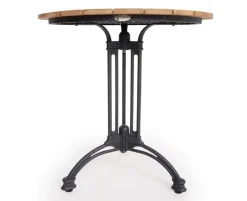 DaneLine Eva Teak Cafébord - Ø70 cm - Grå