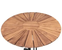 DaneLine Eva Teak Cafébord - Ø70 cm - Grå