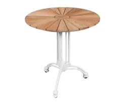 DaneLine Eva Teak Cafésæt - Ø70 cm - Hvid