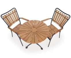 DaneLine Eva Teak Cafésæt - Ø70 cm - Grå