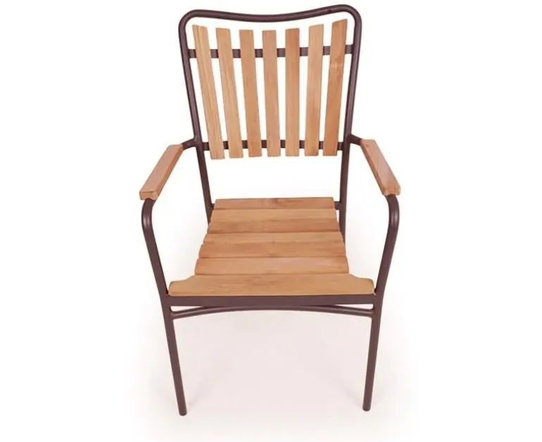 DaneLine Eva Teak Cafésæt - Ø70 cm - Grå
