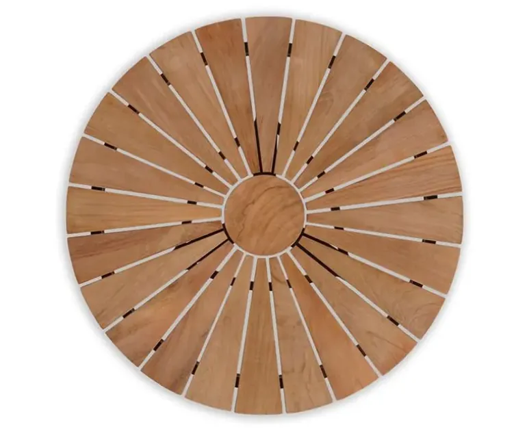 DaneLine Eva Teak Cafésæt - Ø70 cm - Grå