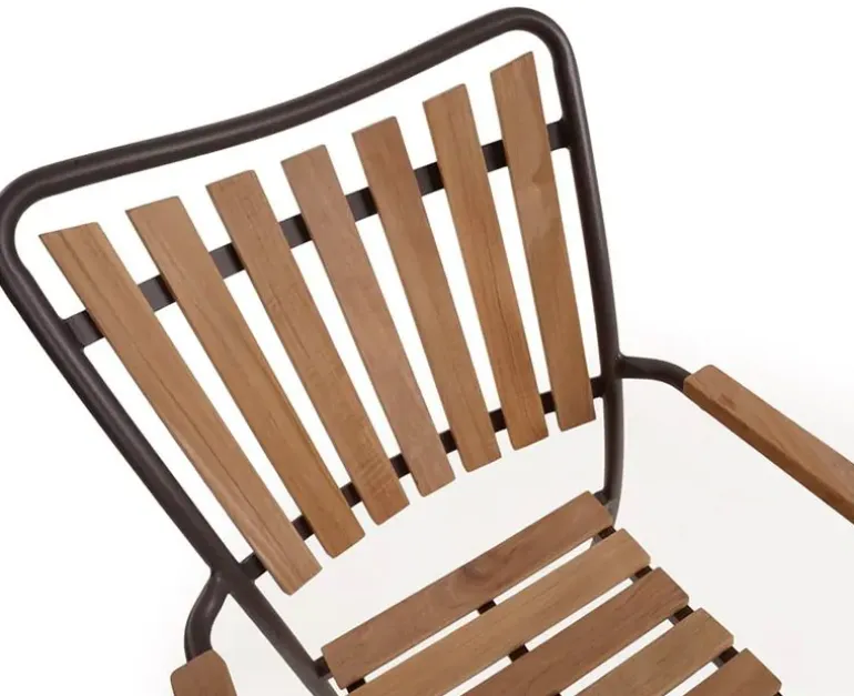 DaneLine Eva Teak Cafésæt - Ø70 cm - Grå