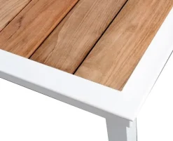 DaneLine Eva Teak Havebord - 102x219 cm - Hvid