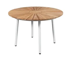 DaneLine Eva Teak Havemøbelsæt - Ø110 cm - Hvid