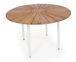 DaneLine Eva Teak Havemøbelsæt - Ø110 cm - Hvid