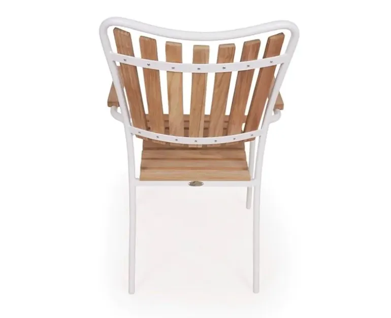 DaneLine Eva Teak Havemøbelsæt - Ø110 cm - Hvid