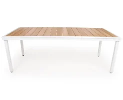 DaneLine Eva Teak Havemøbelsæt - 102x219 cm - Hvid