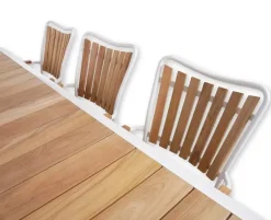 DaneLine Eva Teak Havemøbelsæt - 102x219 cm - Hvid