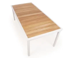 DaneLine Eva Teak Havemøbelsæt - 102x219 cm - Hvid