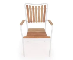 DaneLine Eva Teak Havemøbelsæt - 102x219 cm - Hvid