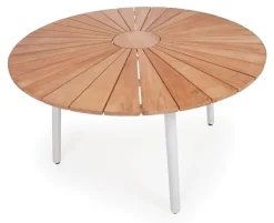 DaneLine Eva Teak Havemøbelsæt - Ø130 cm - Hvid