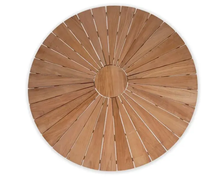 DaneLine Eva Teak Havemøbelsæt - Ø130 cm - Hvid