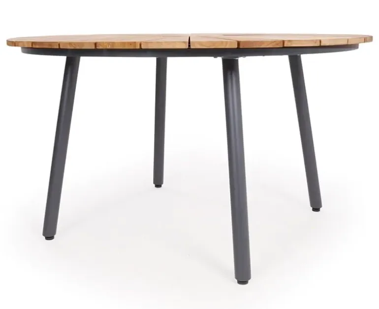 DaneLine Eva Teak Havemøbelsæt - Ø130 cm - Grå