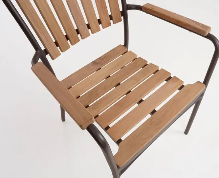 DaneLine Eva Teak Havemøbelsæt - Ø130 cm - Grå