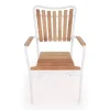 DaneLine Eva Teak Stabelstol - Hvid