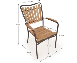DaneLine Eva Teak Stabelstol - Hvid