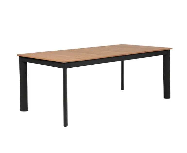 Dayton udtræksbord 100x200/280 cm - Mørk Grå / Kerneteak