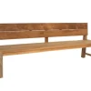 Duncan plankebænk med ryglæn 240cm - Kerneteak