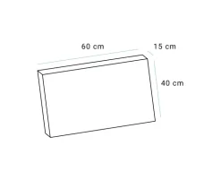 Elise Halvpalle Ryghynde 60 cm EASY DRY - Lys Sand/Grå Struktur