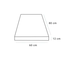 Elise Halvpalle Sædehynde 60 cm EASY DRY - Lys Sand/Grå Struktur