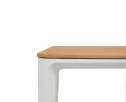 Firenze Fiola Havemøbelsæt med 6 stole - 90x200 cm - Hvid / Kerneteak