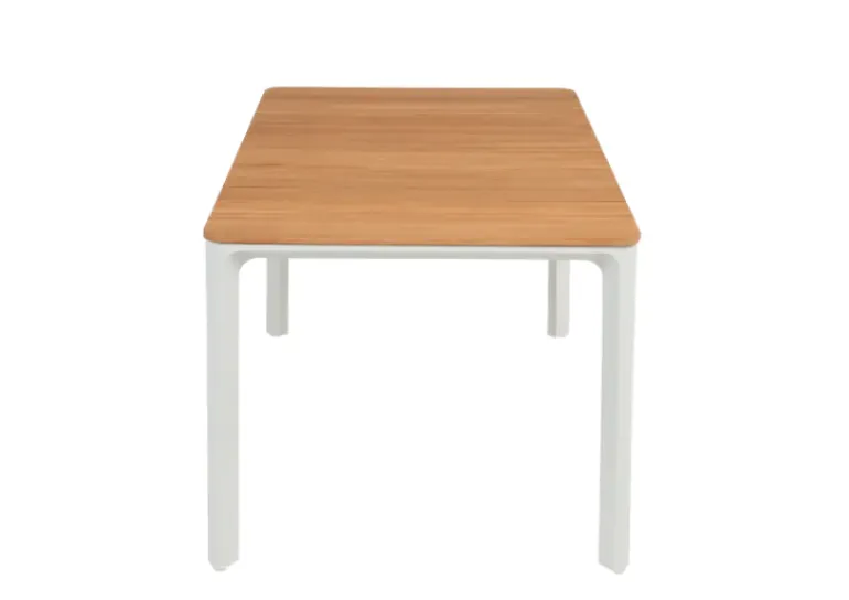 Firenze havebord 90x200 cm - Hvid / Kerneteak